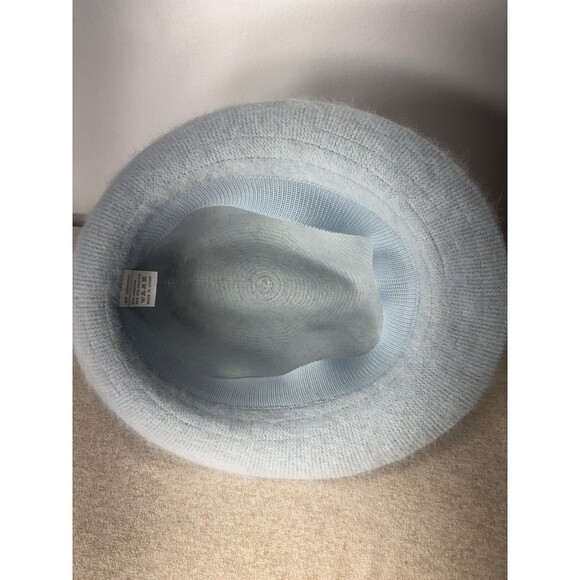 NEW VTG Winter Womans Angora Gatsby Bucket Hat Light Blue One Size  Fuzzy - Picture 6 of 9